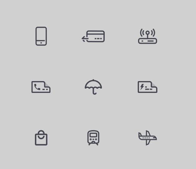 9 Minimal Icons For Payment App