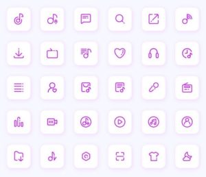 30 Clean Music Icons For Sketch