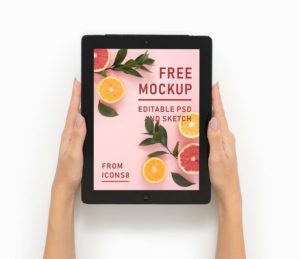 ‎12.9-inch iPad Pro PSD & Sketch Mockup