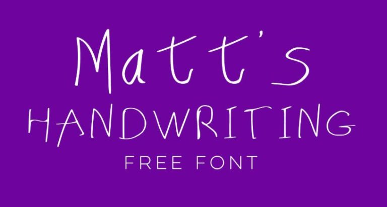 Matt's Handwriting Typeface