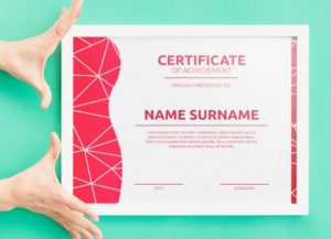 Minimal Flat Certificate Template PSD