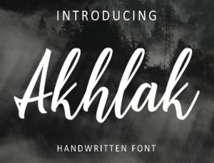 Akhlak Script Font