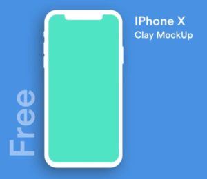 Minimal iPhone X Clay Mockup (PSD, Sketch And XD)