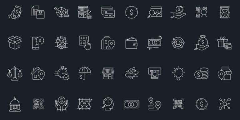 40 Financial Stroke Icons For Sketch