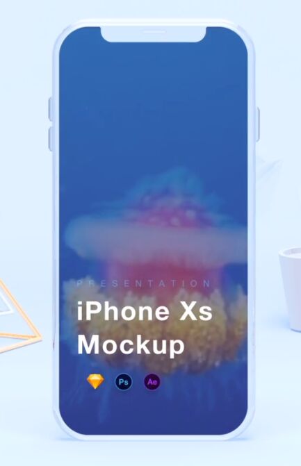 Elegant iPhone Xs Mockup (AEP, PSD, Sketch)