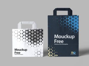 Realistic Paper Bag Mockup For Photoshop