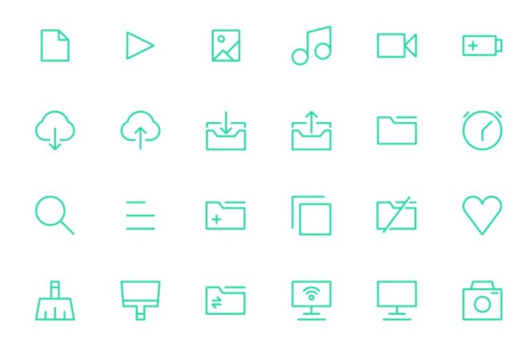 100 Minimal UI UX Icons PNG