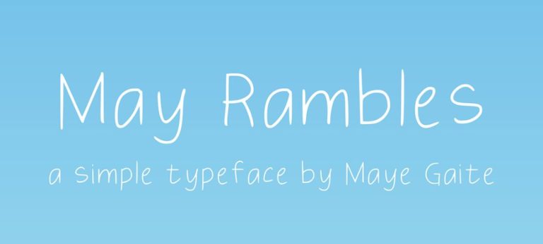 May Rambles Handwriting Typeface