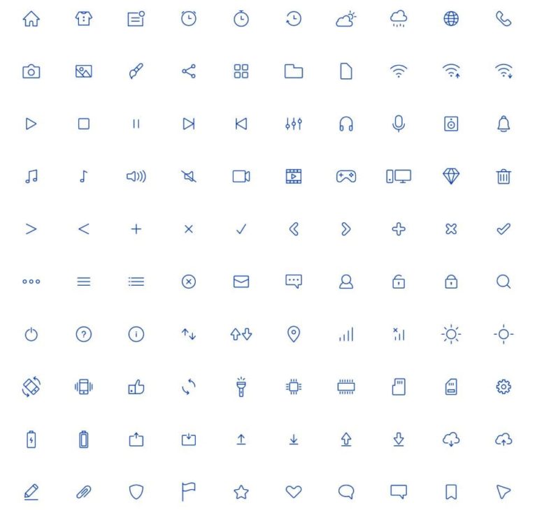 100 Minimal Stroke Icons Vector