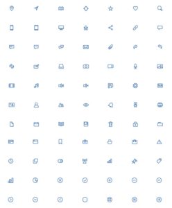 70+ Outlined UI Icons Vector