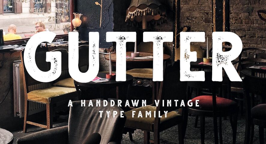 Gutter Vintage Typeface