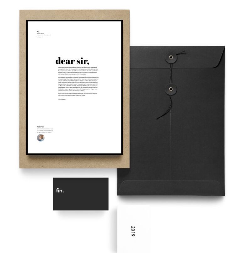 Pretty Clean Resume & Cover Letter Vector Mockup