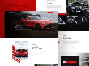 Modern Card Landing Page Template For Adobe XD