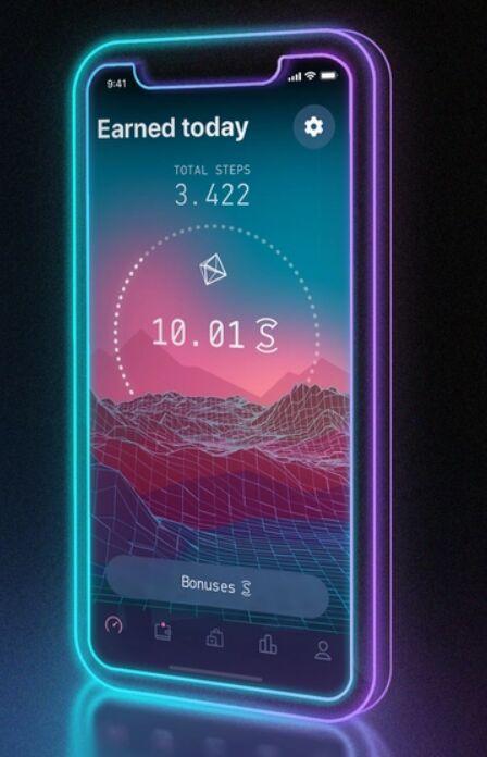 Neon IPhone X PSD Mockup