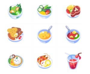 9 Vector Food Illustration Icons