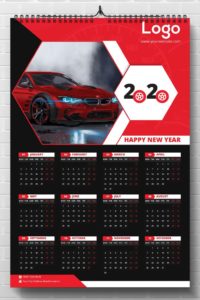 Wall Calendar 2020 PSD Template