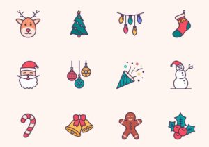 Sweet Christmas Icon Set (Sketch App)