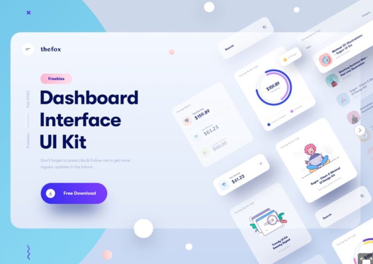 Neumorphic Dashboard Interface UI Kit Sketch