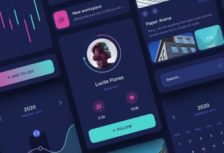 Dark & Light UI Components For Sketch