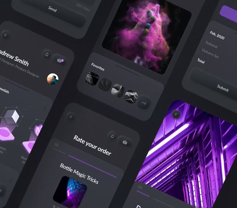Dark Skeuomorphism UI Elements For Figma