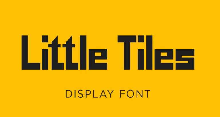 Little Tiles Display Font