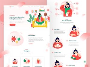 Pretty Clean COVID-19 Landing Page Template