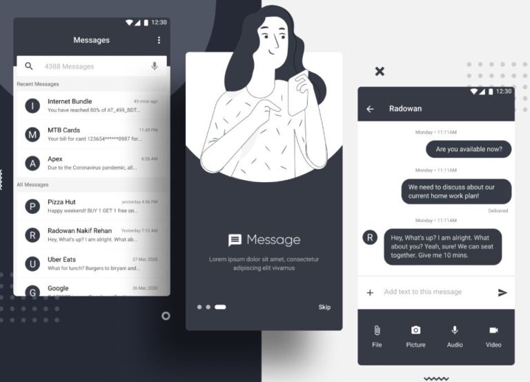Android Messaging App Design For Figma