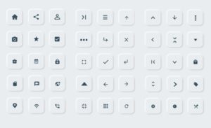 Neumorphism UI UX Icons