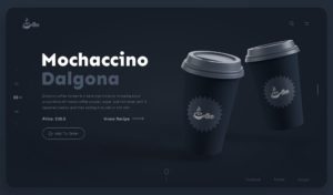 Dark Coffee Landing Page For Adobe XD