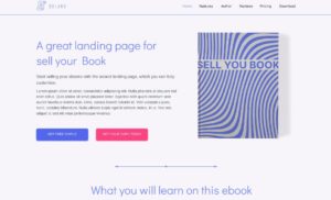 Clean E-book Landing Page For Figma