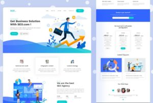 SEO Digital Agency Web Template For Adobe XD