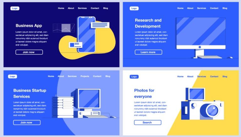 Website Mockups Vector