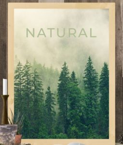 Realistic Natural Poster PSD Mockup