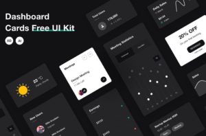 Dark Mode Dashboard Card UI