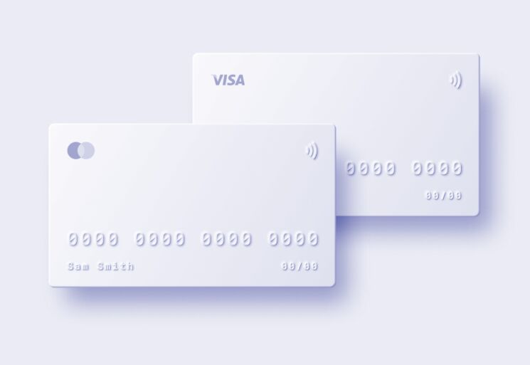 Neumorphic Style Bank Card Template (Figma)