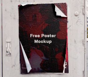 Street Wall Poster PSD Mockup