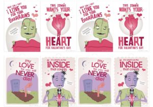 Zombie Valentine's Cards PDF