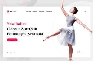 Ballet Dance Web Template For Adobe XD