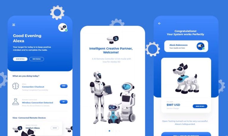 Artificial Intelligence Remote App UI Design