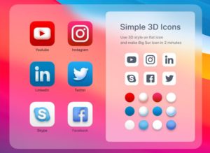 3D Big Sur Style App Icons Figma