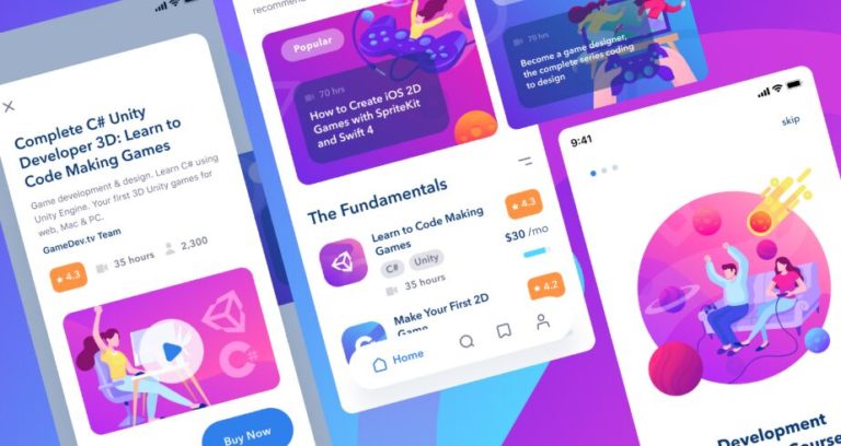 Online Courses Mobile App Design Figma