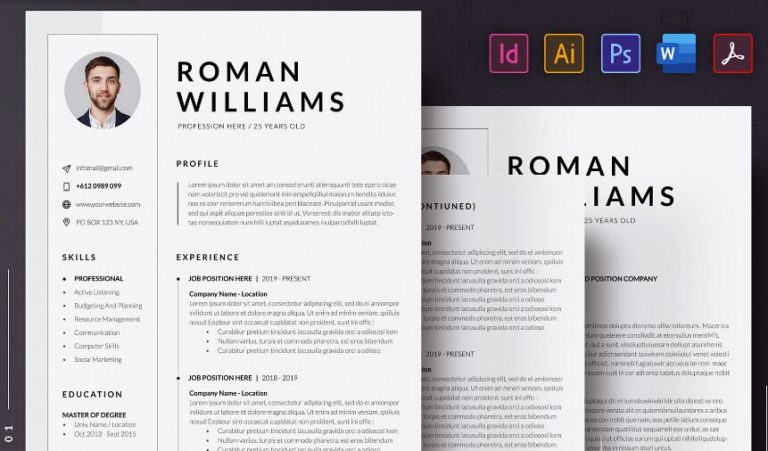 3 Page Resume CV Template