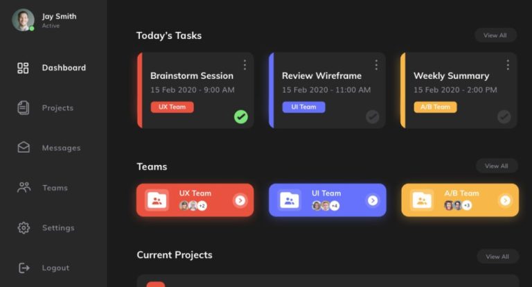 Dark & Light Dashboard UI Kit Sketch