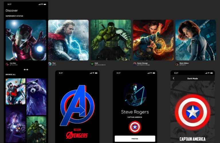 Avengers App Design For Figma