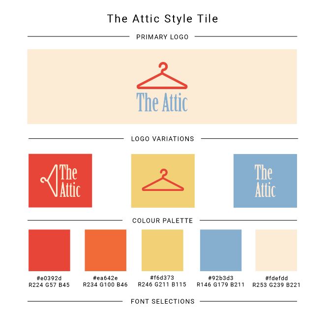 Style Tile Web Template Vector