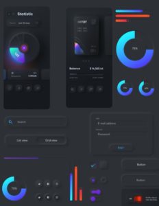 Unique Dark Neumorphism UI Kit For Figma