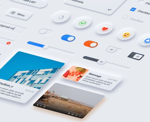 Neumorphic Shadow UI Kit Figma