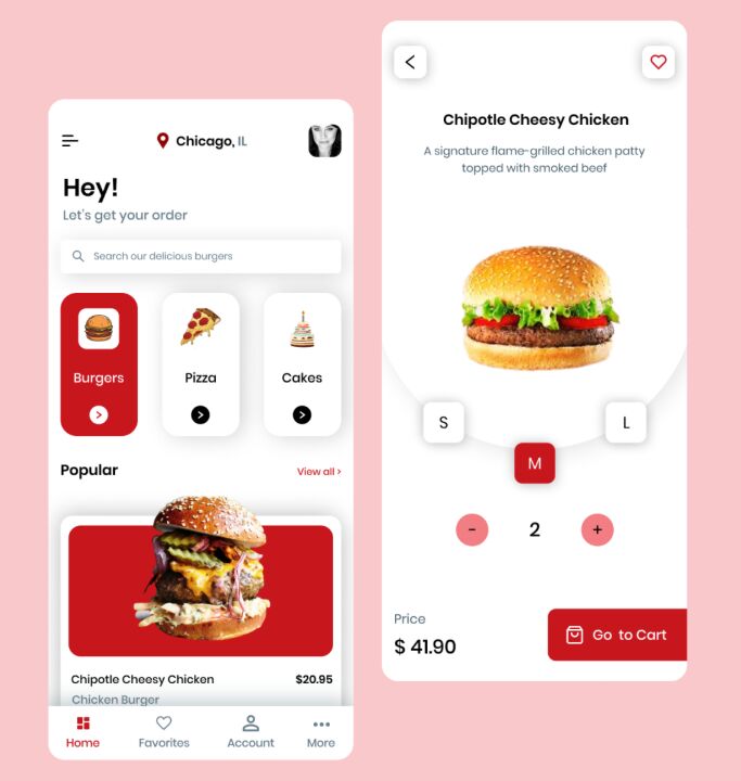 Burger Mobile App Template For Figma