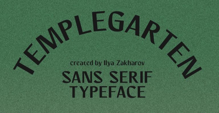 Templegarten Sans Serif Font