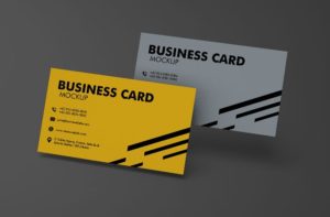 2 Realistic High Resolution Business Card Mockups